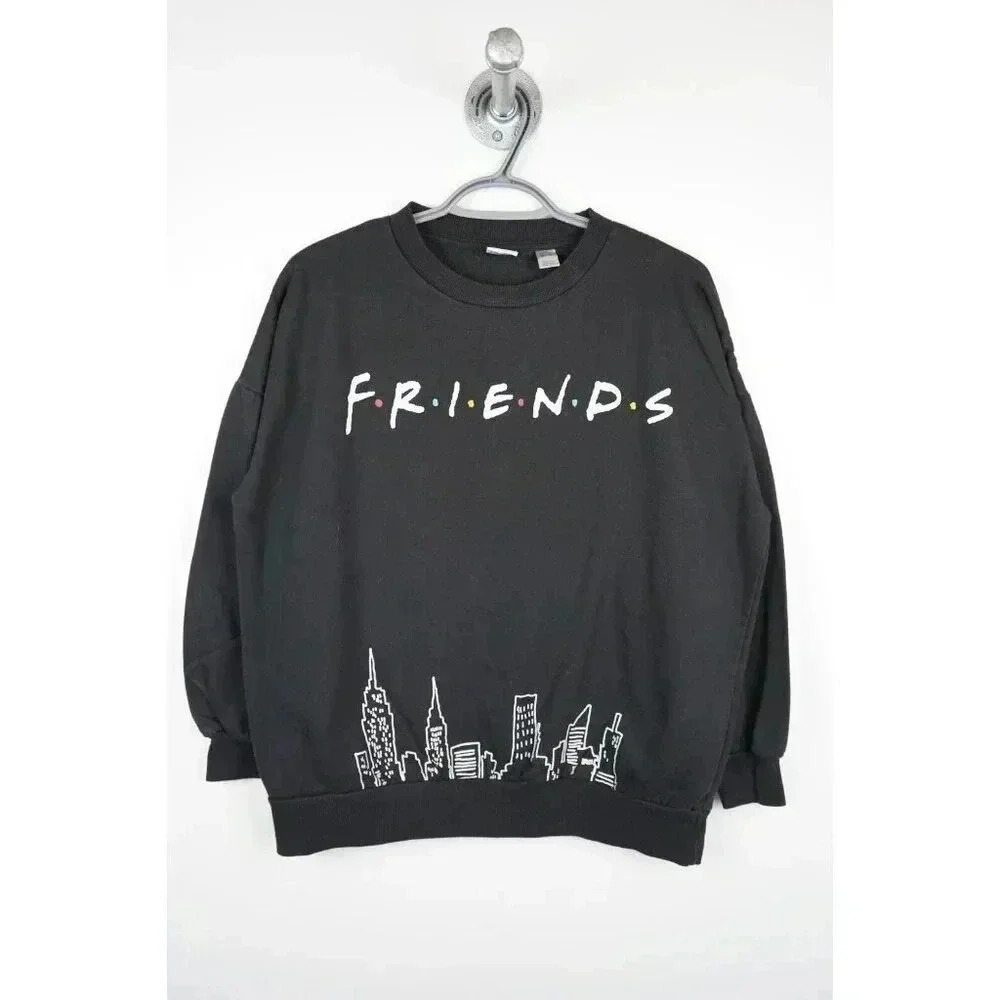 FRIENDS Sweatshirt TV Series Official Merch Black Men's XS | Item #689